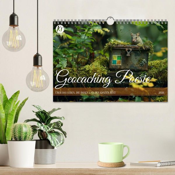 Produktbild: Geocaching Poesie (Wandkalender 2026 DIN A4 quer), CALVENDO Monatskalender