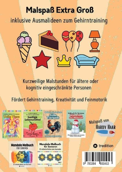Produktbild: Gro&szlig;druck Malbuch f&uuml;r Senioren, Erwachsene, Sehbehinderte Ganz nette Dinge Ausmalen f&uuml;r Rentner, Seniorengruppen, Besch&auml;ftigungsbuch, Seniorenbetreuung Geschenkidee Geschenk