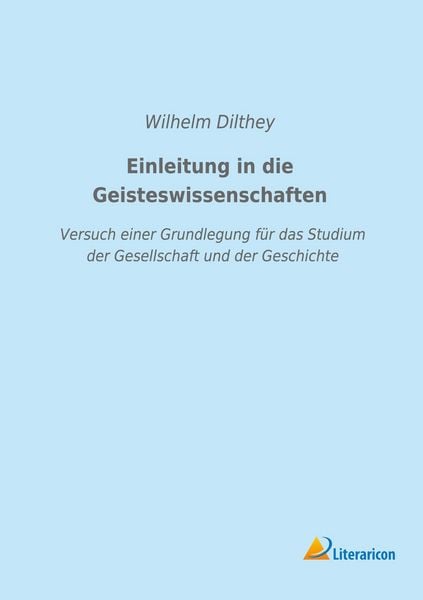 Produktbild: Einleitung in die Geisteswissenschaften