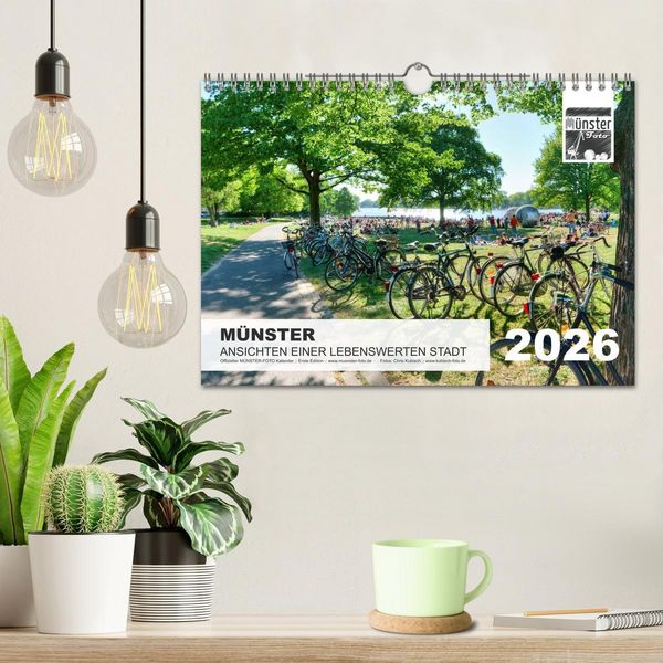 Produktbild: M&Uuml;NSTER :: Ansichten einer lebenswerten Stadt (Wandkalender 2026 DIN A4 quer), CALVENDO Monatskalender