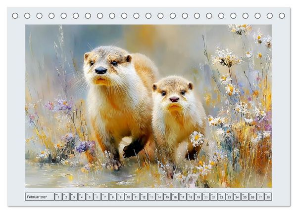 Produktbild: Otter. Verspielte Abenteurer am Wasser (Tischkalender 2027 DIN A5 quer), CALVENDO Monatskalender