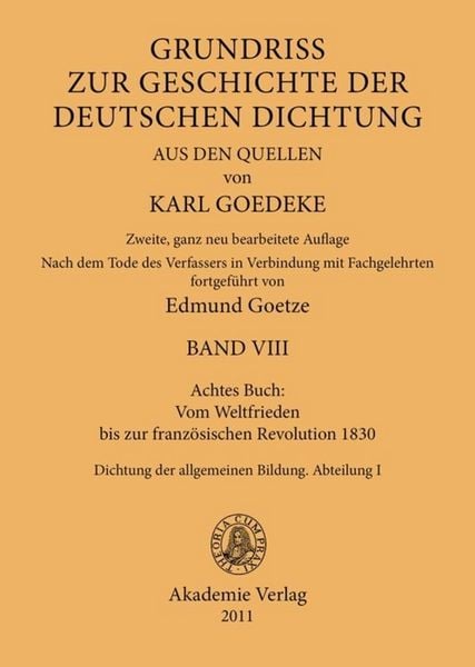 Produktbild: Achtes Buch: Vom Weltfrieden bis zur franz&ouml;sischen Revolution 1830
