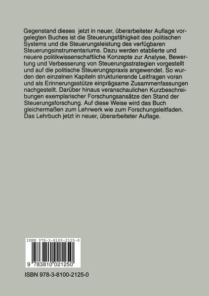 Produktbild: Politische Steuerung