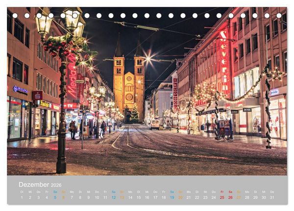 Produktbild: W&uuml;rzburg - Stadt der Kirchen (Tischkalender 2026 DIN A5 quer), CALVENDO Monatskalender