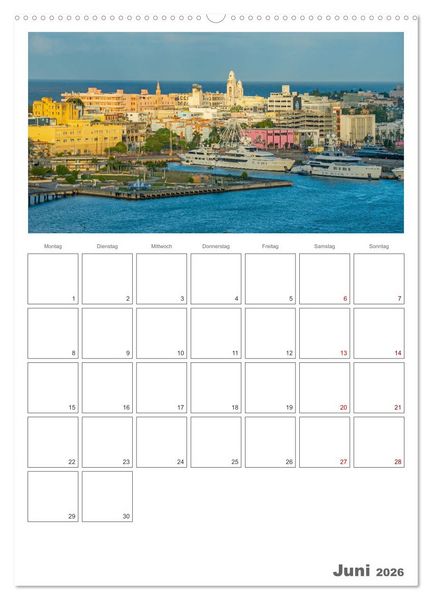 Produktbild: San Juan - Reiseplaner (Wandkalender 2026 DIN A2 hoch), CALVENDO Monatskalender
