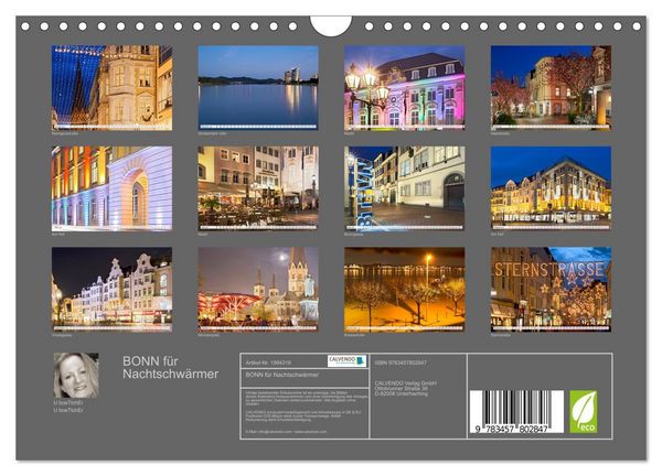 Produktbild: BONN f&uuml;r Nachtschw&auml;rmer (Wandkalender 2026 DIN A4 quer), CALVENDO Monatskalender