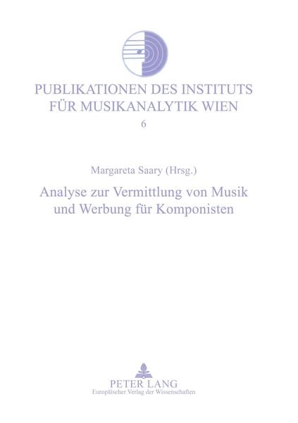 Produktbild: Analyse zur Vermittlung von Musik und Werbung f&uuml;r Komponisten