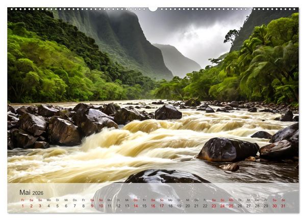 Produktbild: Fl&uuml;sse der Fantasie (hochwertiger Premium Wandkalender 2026 DIN A2 quer), Kunstdruck in Hochglanz