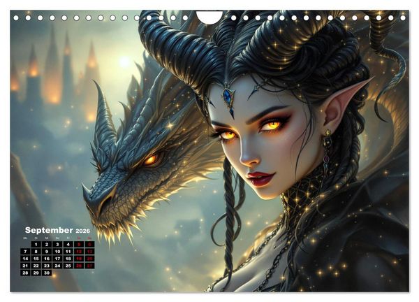 Produktbild: Goth Fantasie (Wandkalender 2026 DIN A4 quer), CALVENDO Monatskalender