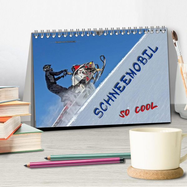 Produktbild: Schneemobil - so cool (Tischkalender 2026 DIN A5 quer), CALVENDO Monatskalender