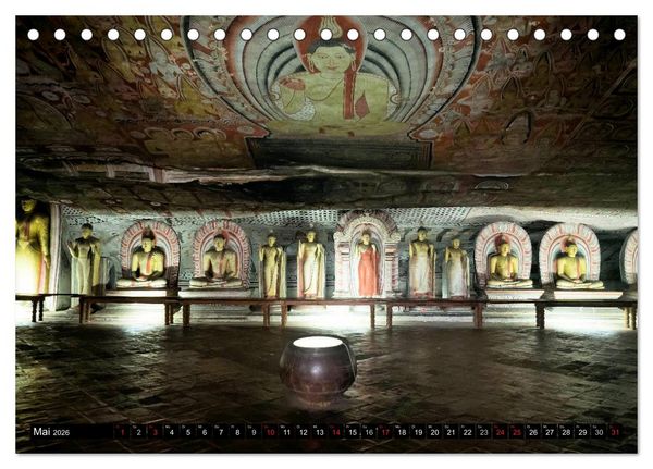 Produktbild: Sri Lanka - Highlights (Tischkalender 2026 DIN A5 quer), CALVENDO Monatskalender