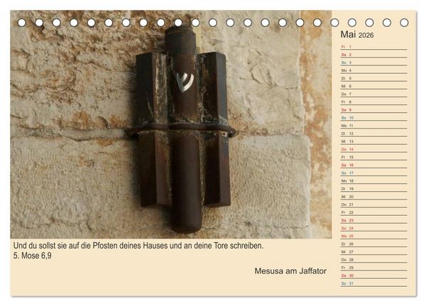 Produktbild: Jerusalem mit Bibelversen / Geburtstagsplaner (Tischkalender 2026 DIN A5 quer), CALVENDO Monatskalender
