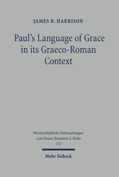 Produktbild: Paul's Language of Grace in its Graeco-Roman Context