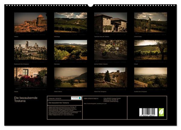 Produktbild: Die bezaubernde Toskana (hochwertiger Premium Wandkalender 2026 DIN A2 quer), Kunstdruck in Hochglanz