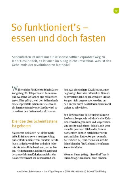 Produktbild: Scheinfasten - das 5-Tage-Programm
