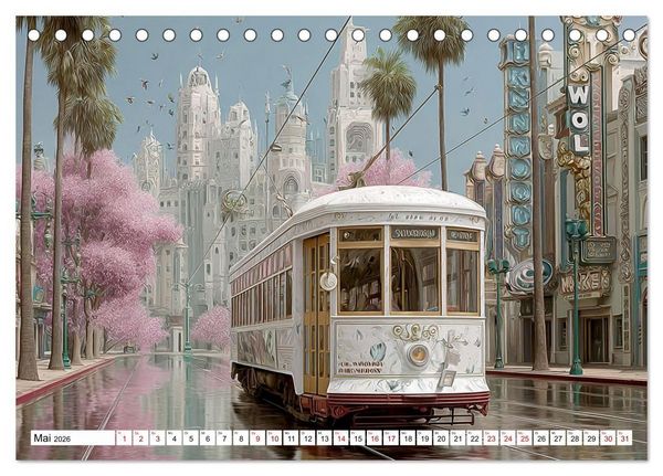 Produktbild: Stra&szlig;enbahnen - Pulsadern der Stadt (Tischkalender 2026 DIN A5 quer), CALVENDO Monatskalender