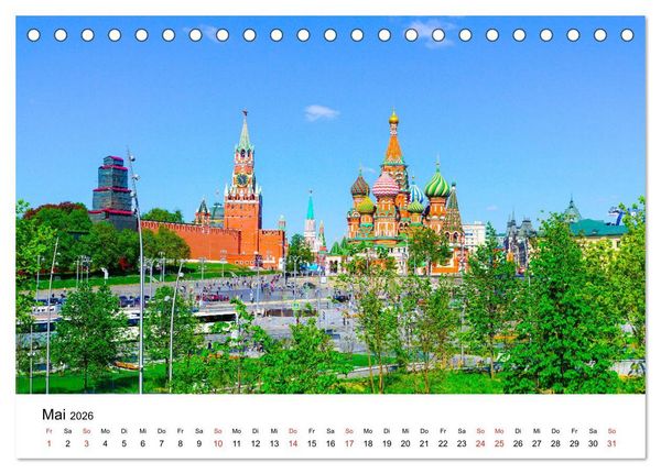 Produktbild: Moskau City (Tischkalender 2026 DIN A5 quer), CALVENDO Monatskalender