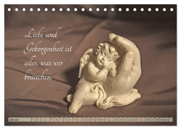 Produktbild: Engel - Die Worte der Liebe (Tischkalender 2027 DIN A5 quer), CALVENDO Monatskalender