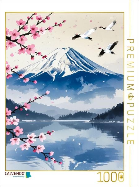 CALVENDO Puzzle Fuji-San - Ewige Schönheit Japans | 1000 Teile Lege-Größe 64x48cm Foto-Puzzle für glückliche Stunden