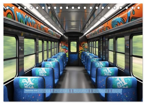 Produktbild: Graffiti Train (Tischkalender 2026 DIN A5 quer), CALVENDO Monatskalender