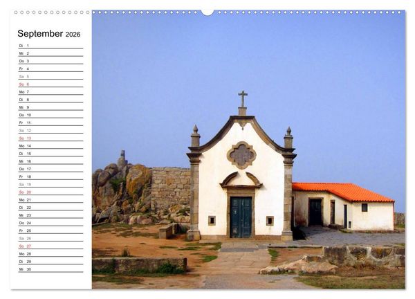 Produktbild: Camino Portugues - Jakobsweg (hochwertiger Premium Wandkalender 2026 DIN A2 quer), Kunstdruck in Hochglanz