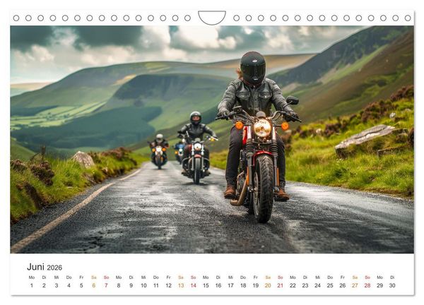 Produktbild: Motorrad tolle Momente (Wandkalender 2026 DIN A4 quer), CALVENDO Monatskalender