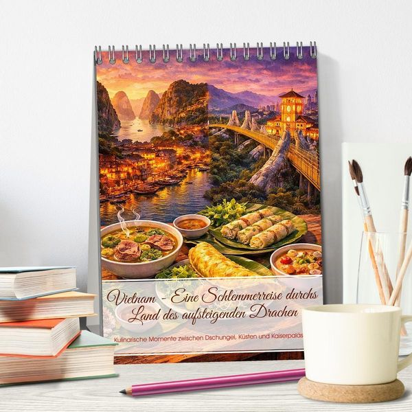 Produktbild: Vietnam - Eine Schlemmerreise durchs Land des aufsteigenden Drachen (Tischkalender 2027 DIN A5 hoch), CALVENDO Monatskalender