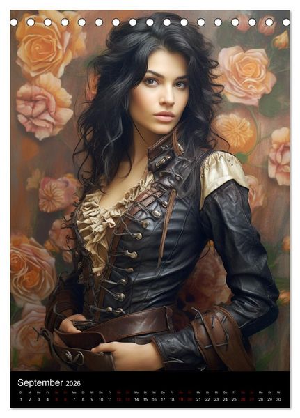 Produktbild: Steampunk. Faszinierend sch&ouml;ne Frauenportraits (Tischkalender 2026 DIN A5 hoch), CALVENDO Monatskalender