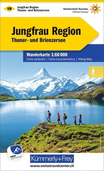 Produktbild: KuF Schweiz Wanderkarte 18 Jungfrau Region 1 : 60 000