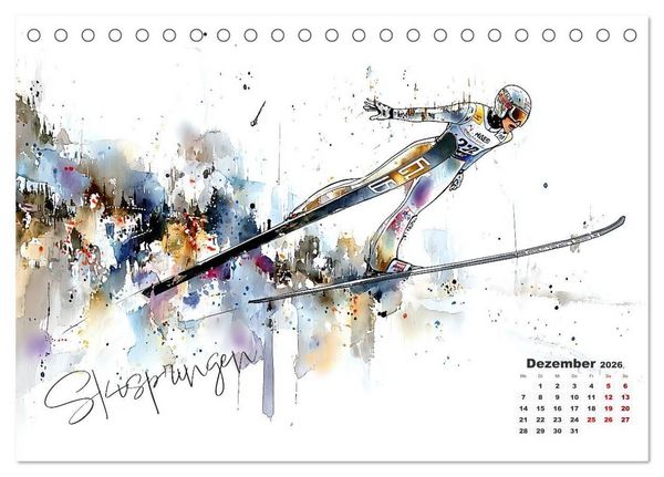 Produktbild: Olympische Luftspr&uuml;nge (Tischkalender 2026 DIN A5 quer), CALVENDO Monatskalender