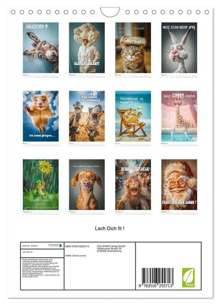 Produktbild: Lach Dich fit ! (Wandkalender 2026 DIN A4 hoch), CALVENDO Monatskalender