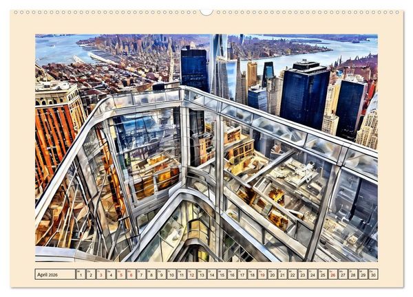 Produktbild: Sightseeing New York (hochwertiger Premium Wandkalender 2026 DIN A2 quer), Kunstdruck in Hochglanz