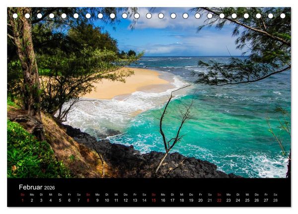 Produktbild: The Unknown HAWAII (Tischkalender 2026 DIN A5 quer), CALVENDO Monatskalender