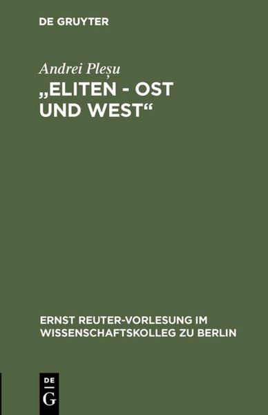 Produktbild: "Eliten &ndash; Ost und West"