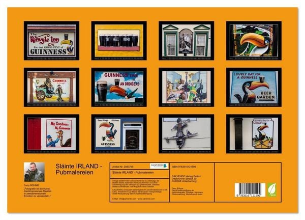 Produktbild: Sl&aacute;inte IRLAND - Pubmalereien (Wandkalender 2026 DIN A3 quer), CALVENDO Monatskalender