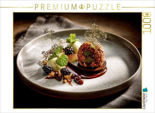 Produktbild: CALVENDO Puzzle Fine Dining, kulinarische Kunst auf dem Teller | 1000 Teile Lege-Gr&ouml;&szlig;e 64x48cm Foto-Puzzle f&uuml;r gl&uuml;ckliche Stunden
