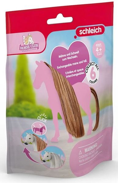Produktbild: schleich&reg; 42651 - Horse Club, Haare Beauty Horses Choco, Wechsel-Haar-Set M&auml;hne+Schweif