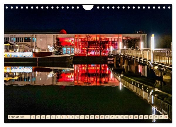 Produktbild: L&uuml;beck bei Nacht (Wandkalender 2026 DIN A4 quer), CALVENDO Monatskalender