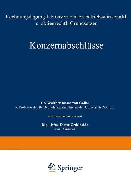 Produktbild: Konzernabschl&uuml;sse