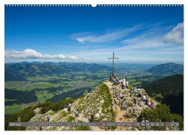 Produktbild: Wanderziele rund um Oberstdorf (hochwertiger Premium Wandkalender 2026 DIN A2 quer), Kunstdruck in Hochglanz