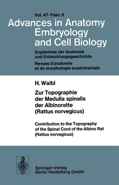 Produktbild: Zur Topographie der Medulla spinalis der Albinoratte (rattus norvegicus) / Contributions to the Topography of the Spinal Cord of the Albino Rat (Rattu