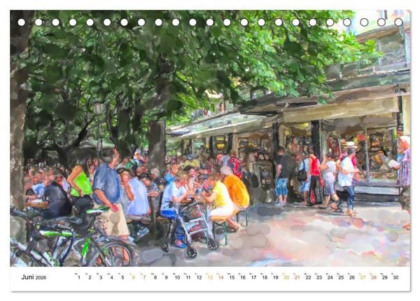Produktbild: M&uuml;nchen - Bayerns Landeshauptstadt in Aquarellfarben (Tischkalender 2026 DIN A5 quer), CALVENDO Monatskalender