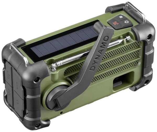 Produktbild: Sangean MMR-99 FM Green Outdoorradio UKW, MW Notfallradio, Bluetooth&reg; Solarpanel, spritzwassergesch&uuml;tzt, staubdicht Gr&uuml;n
