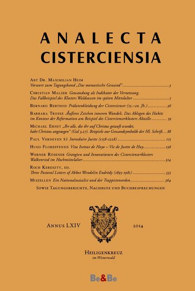 Produktbild: Analecta Cisterciensia 64 (2014)