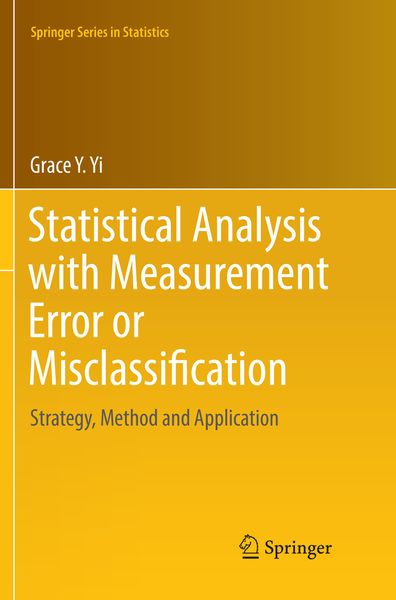 Produktbild: Statistical Analysis with Measurement Error or Misclassification