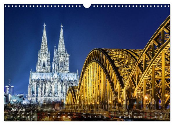 Produktbild: Deutschland Impressionen bei Nacht (Wandkalender 2026 DIN A3 quer), CALVENDO Monatskalender