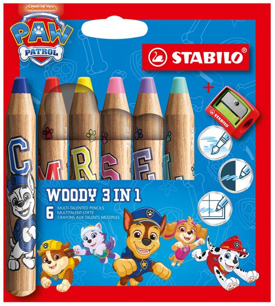 Produktbild: Farbstifte WOODY 3in1 PawPatr.