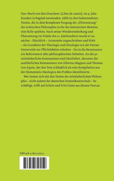 Produktbild: Liber de causis. Das Buch von den Ursachen