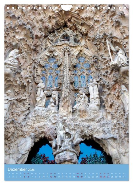 Produktbild: Sagrada Fam&iacute;lia - Gaud&iacute;s unvollendetes Meisterwerk (Wandkalender 2026 DIN A4 hoch), CALVENDO Monatskalender