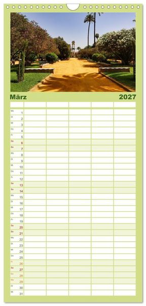 Produktbild: Familienplaner 2027 - Sevilla, eine der sch&ouml;nsten St&auml;dte der Welt mit 5 Spalten (Wandkalender, 21 x 45 cm) CALVENDO